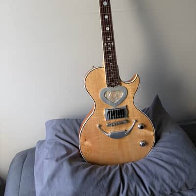 Mondell Custom Guitars Checkerboard Heart Custom Zemaitis Style 2022 - Natural image 9
