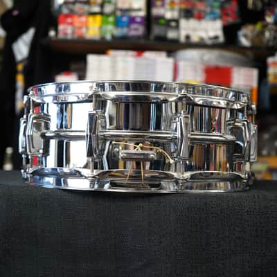 Vintage 1980s Ludwig USA Supraphonic 5x14" Chrome Plated Aluminum Snare Drum image 3