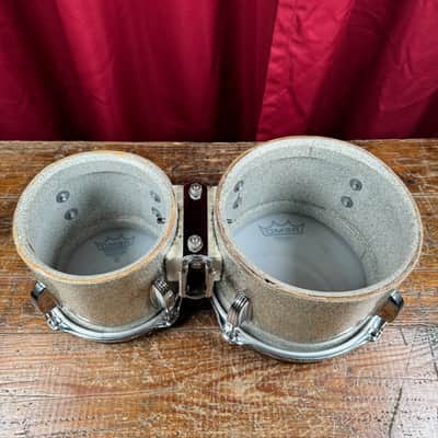 Vintage Ludwig 6" & 8" Tunable Bongos Silver Sparkle image 12
