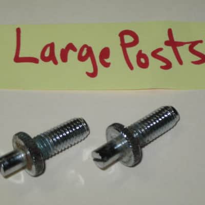 visibly used / relic'd real player's wear Epiphone B-2 metric ABR-1 vintage style bridge CHROME, large posts mounting pieces (NO anchors) early 2000s (for some import guitars that use this style bridge) will NOT fit on Gibson - mounting holes are too big image 4