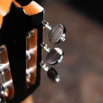 Jose Marques Doubletop Classical Acoustic Guitar - Exotic Ebony, Cedar Top with Hardshell Case image 7