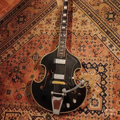 1967 Firstman Liverpool Special Black w/ Gigbag | Teisco-Made, Hollow Body, Japan Vintage image 23