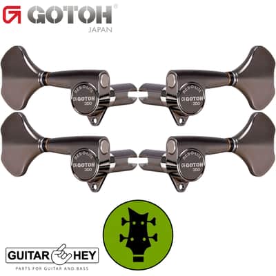 NEW Gotoh GB350 RES-O-LITE Aluminum Bass 4-String Tuning Keys L2+R2 COSMO BLACK