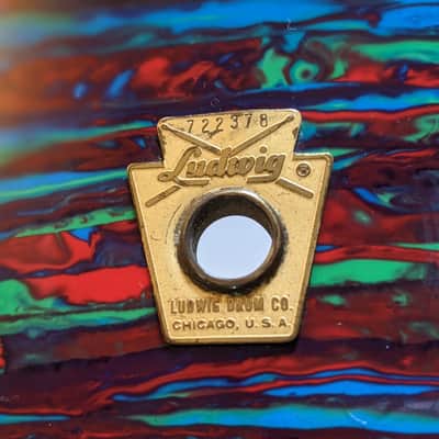 Ludwig Big Beat/Hollywood 1969 Psychedelic Red image 14
