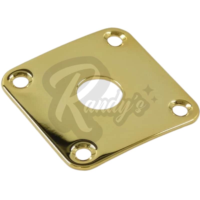 Advanced Plating 1012G Input Jack Plate (Square) - Fits Gibson® Les Paul®-Gold image 1