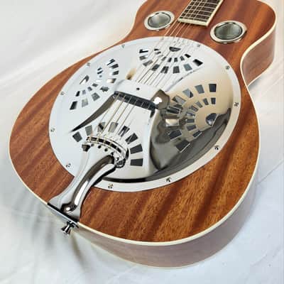 Regal RD-30M Studio Series Roundneck Resophonic Guitar – Natural Mahogany image 5