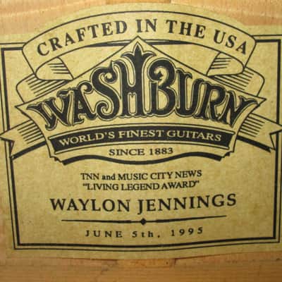 Waylon Jennings Acoustic Electric Award Guitar 1995 image 3