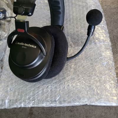 Audio-Technica BPHS1 Broadcast Stereo Headset Headphones/Dynamic Cardioid Microphone 2010s - Black image 3