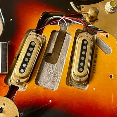 Framus Strato DeLuxe 1965 - 3-Color Sunburst Gold! 100% original image 17