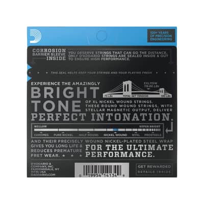D'Addario EXL115W Blues/Jazz Nickel Wound 3rd Electric Guitar Strings 11-49 image 2