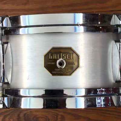 USED Gretsch "Stop Sign" Badge 5x14 Aluminum Student Snare Drum (6 Lug) image 1