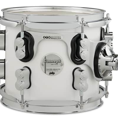 PDP Concept Maple 7x8 Suspended Tom - Pearlescent White Lacquer with Chrome (PDCM0708STPW) image 2