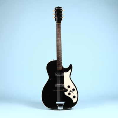 Silvertone 1420 Vintage Stratotone Black Electric Guitar image 2