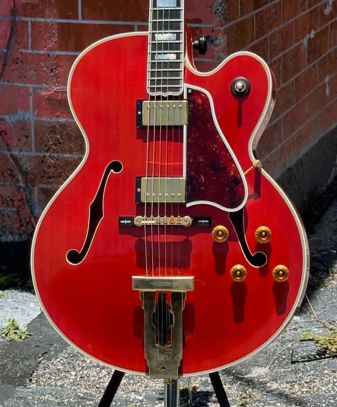 Gibson L-5CT Thinline 2000 - Cherry Tomato Red w/stunning Flamey Maple back & sides ! image 1
