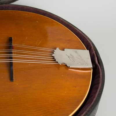 Gibson  Style H-1 Carved Top Mandola (1910), ser. #9789, original black hard shell case. image 13