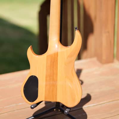Kiesel Vader Neck-Thru 6 Saber Purple Body and Fretboard, Flamed maple image 3