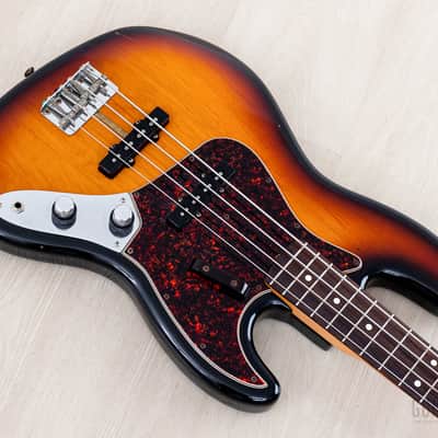 1994 Fender American Vintage ‘62 Jazz Bass Stack Knob Sunburst, 100% Original w/ Tweed Case image 9