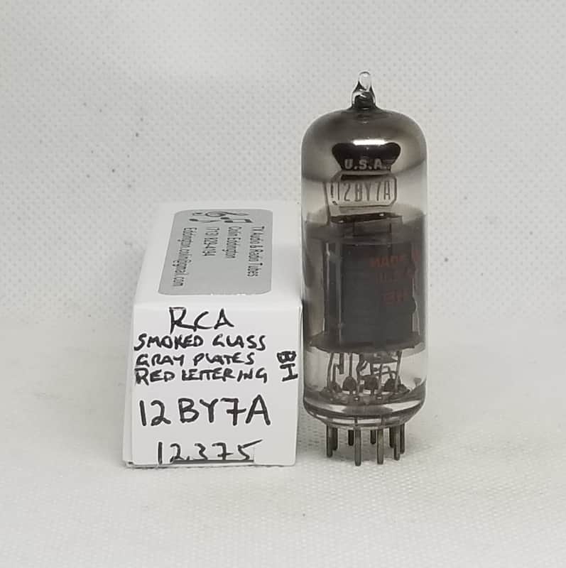 RCA 12BY7A Gray Smoked Glass Single NOS 12BV7 12DQ7 image 1