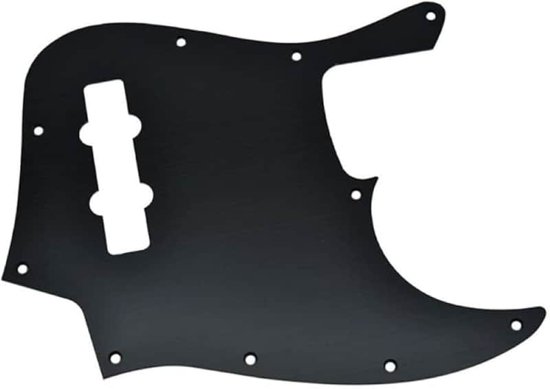 Jazz Bass Brushed Aluminum Pickguard - Black FREE SHIPPING! image 1