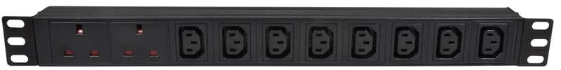 Adastra 1U Rackmount 2 UK + 8 IEC Power Distribution Unit + 1.8m Lead image 1