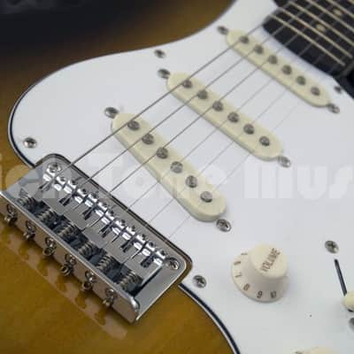 Squier by Fender Stratocaster Electric Guitar Pack, Short-Scale - Brown Sunburst image 8