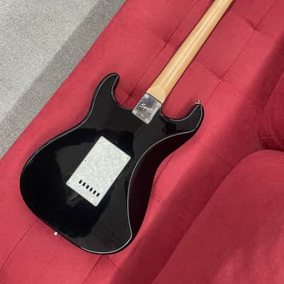 Squier Strat - Black W/ Pearloid Pickguard image 8