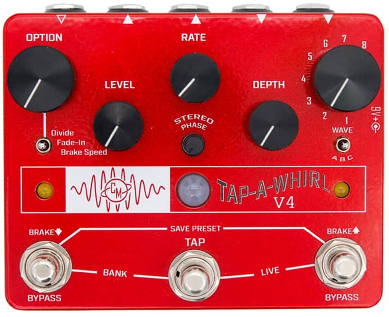Cusack Tap-A-Whirl V4 Analog Tap Tempo Tremolo Effects Pedal image 1