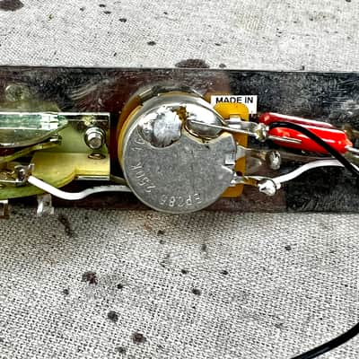 Used Unbranded Aftermarket Telecaster Control Plate and Wiring Harness CTS Pots image 4