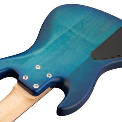 Sadowsky MetroLine 21-Fret Vintage PJ Bass 5 String, Red Alder Body, Bora Blueburst Transparent Satin image 6
