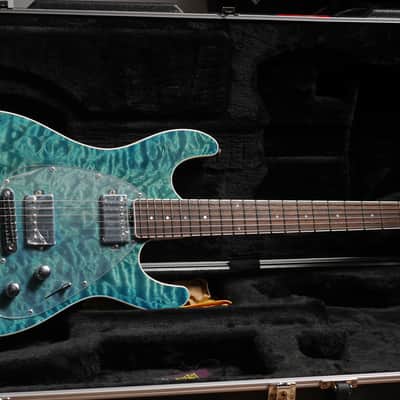 MusicMan BFR Steve Morse LTD 2017 - Tahitian Blue Quilt image 6