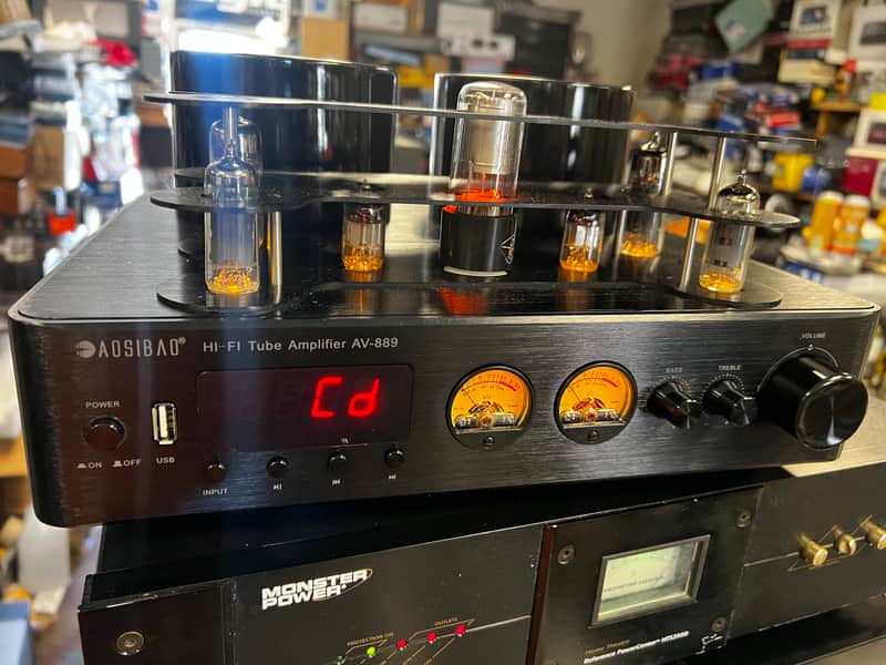 AOSIBAO Hi-Fi Tube Amplifier AV-889 good working great cosmetic condition image 1