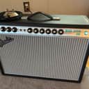 Fender '68 Custom Deluxe Reverb 2-Channel 22-Watt 1x12" Guitar Combo Tube Amp Black w/ Cover & Pedal