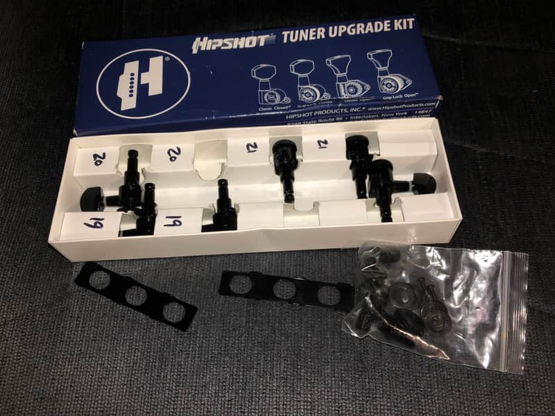 Hipshot 6 inline black locking tuners image 1