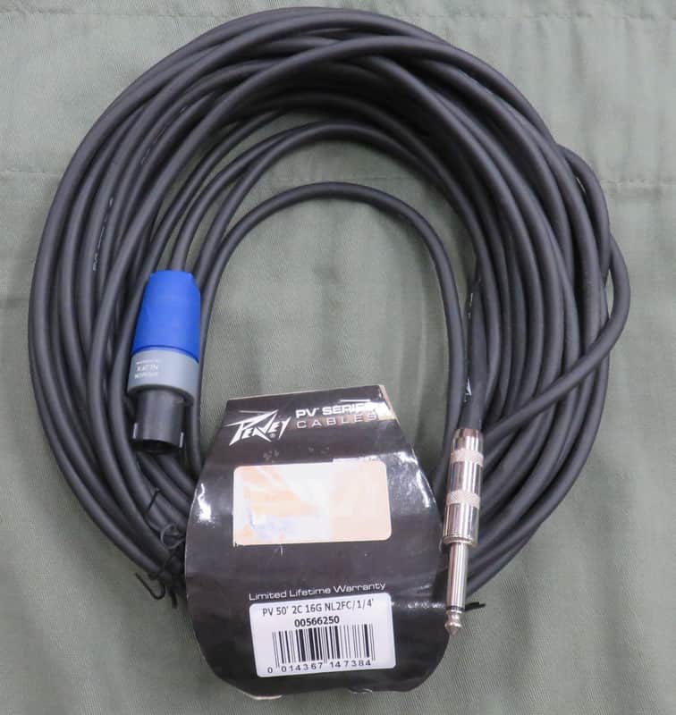 Peavey 50' 00566250 2C 16G NL2FC/1/4" Cable image 1