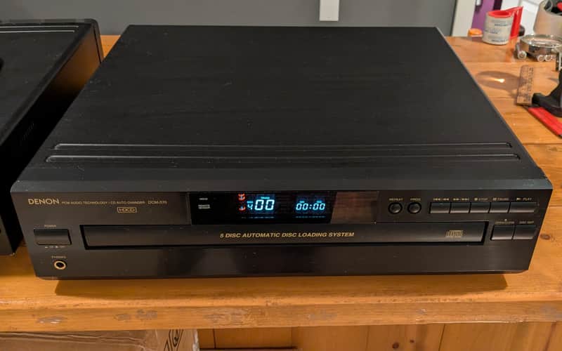 Denon DCM-370 5-Disc Carousel CD Changer — Audiophile HDCD Player with Original Matching Box & Manual image 1