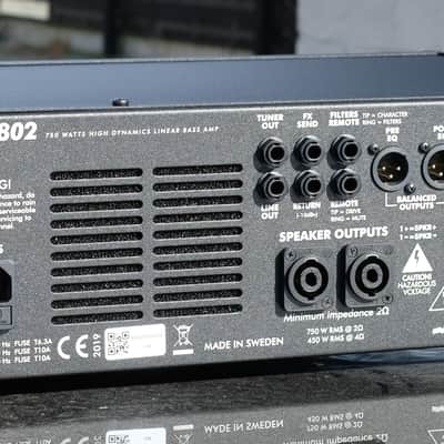 EBS 802 750-Watt Bass Amp Head 2020 - Present - Black image 5