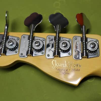 SkunkWerx USA Custom "Aster" Meteora Bass 2021 Butterscotch Fender Japanese JB Neck SD Dragonfire image 14