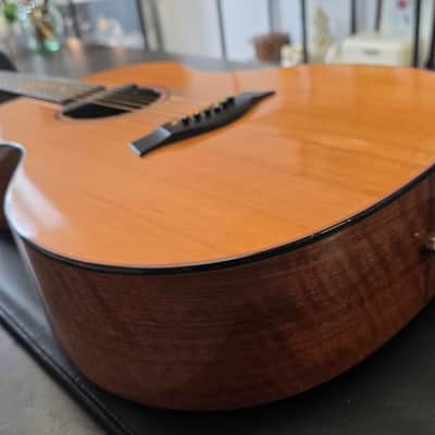 Taylor Custom Shop Stephen King Signed Cujo 14 AAA 400 Year Old Flame Walnut Grand Auditorium USA 1997 American Presentation Acoustic Guitar image 14