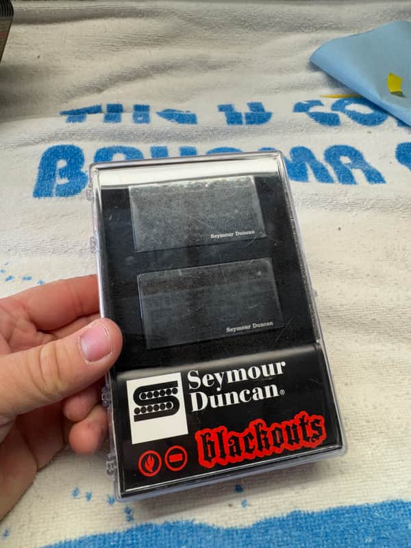 NEW Seymour Duncan AHB-1s Blackouts Humbucker Set 2010s - Black image 1