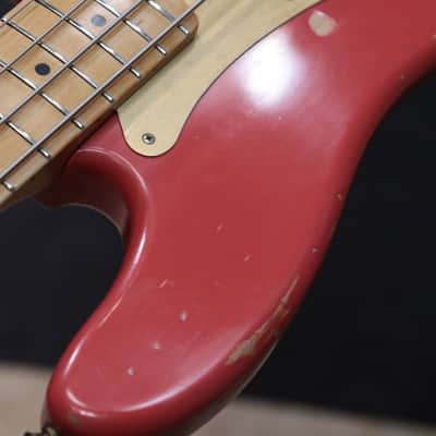 Fender Road Worn 50's Precision Bass Fiesta Red Seymour Duncan Pickups Electric Bass image 14