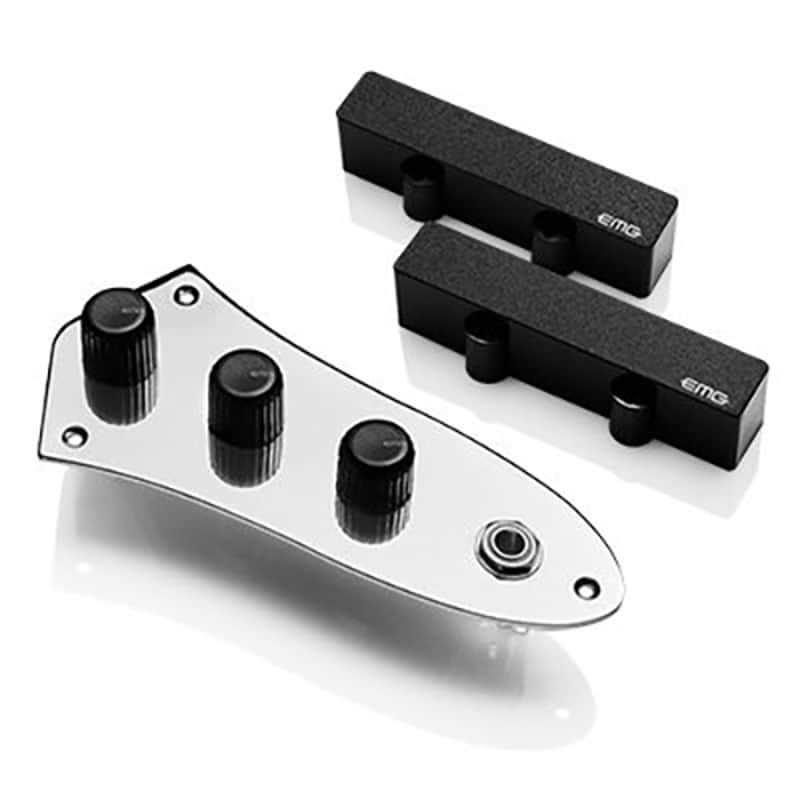Mint EMG J System Active J-Bass Pickup Set w/ Pre-Wired Control Plate, Black image 1