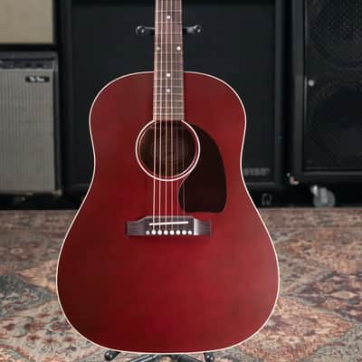Gibson J-45 Special Acoustic/Electric Guitar - Satin Wine Red with Gig Bag image 3