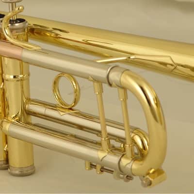 Wisemann 0901TR Trumpet - Brass lacquered, with canvas case and mouthpiece image 4