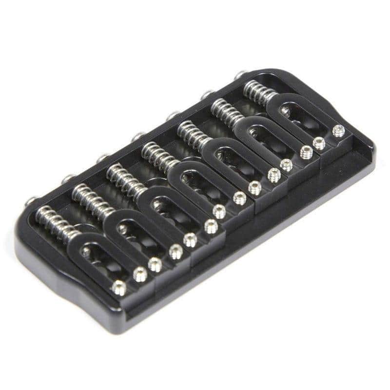 USA Hipshot 41075B 7 String Hardtail Fixed Bridge .175" Floor w/ screws - BLACK image 1