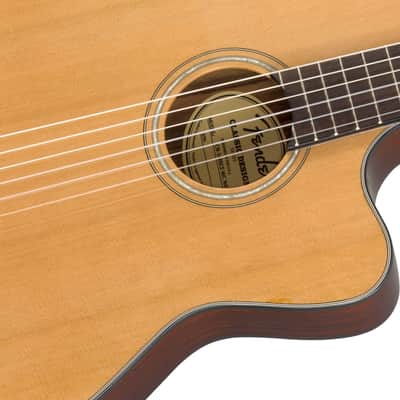 Fender CN-140SCE Nylon Thinline, Walnut Fingerboard, Natural w/Case image 5
