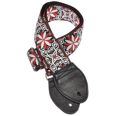 Souldier Guitar Strap - Dresden Star Red (Black Ends) image 3
