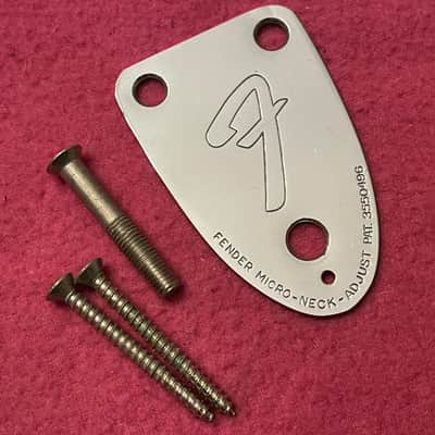 vintage 1976 Fender neckplate for Stratocaster Jazz bass telecaster deluxe custom thinline neck plate 1978 1979 1980 1981 precision bass strat image 1