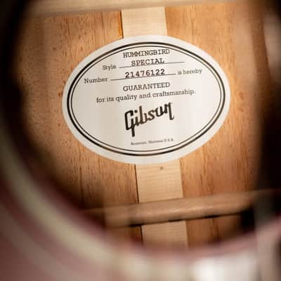 Gibson Hummingbird Special Dreadnought Acoustic/Electric Guitar - Satin Wine Red with Gig Bag image 14