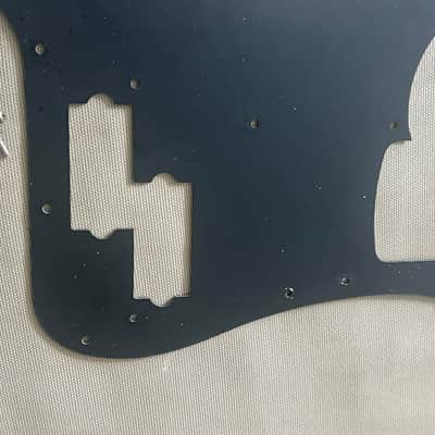 Vintage 1970s Fender Precision Bass Pickguard & screws - Black 1974 1975 1976 image 2