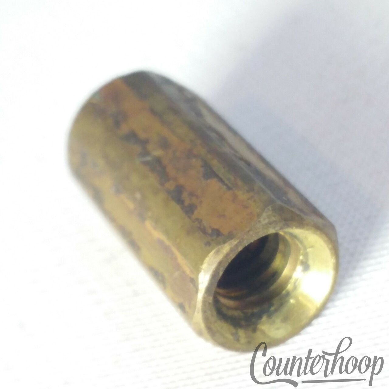 Ludwig Brass Double Threaded Hex Nut Hi Hat Stand Pull-Rod Linkage Vintage 60sUS — main photograph